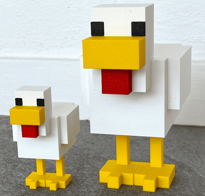 3d printed toy_7_minecraft chicken prop
